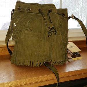 Patricia Nash Olive Fringe Suede Bronte